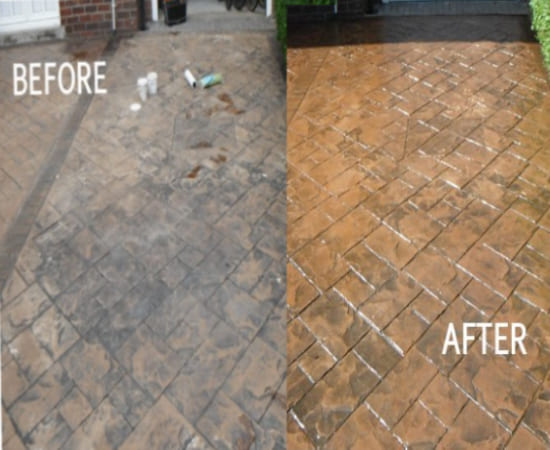 Imprinted Concrete Cleaning
